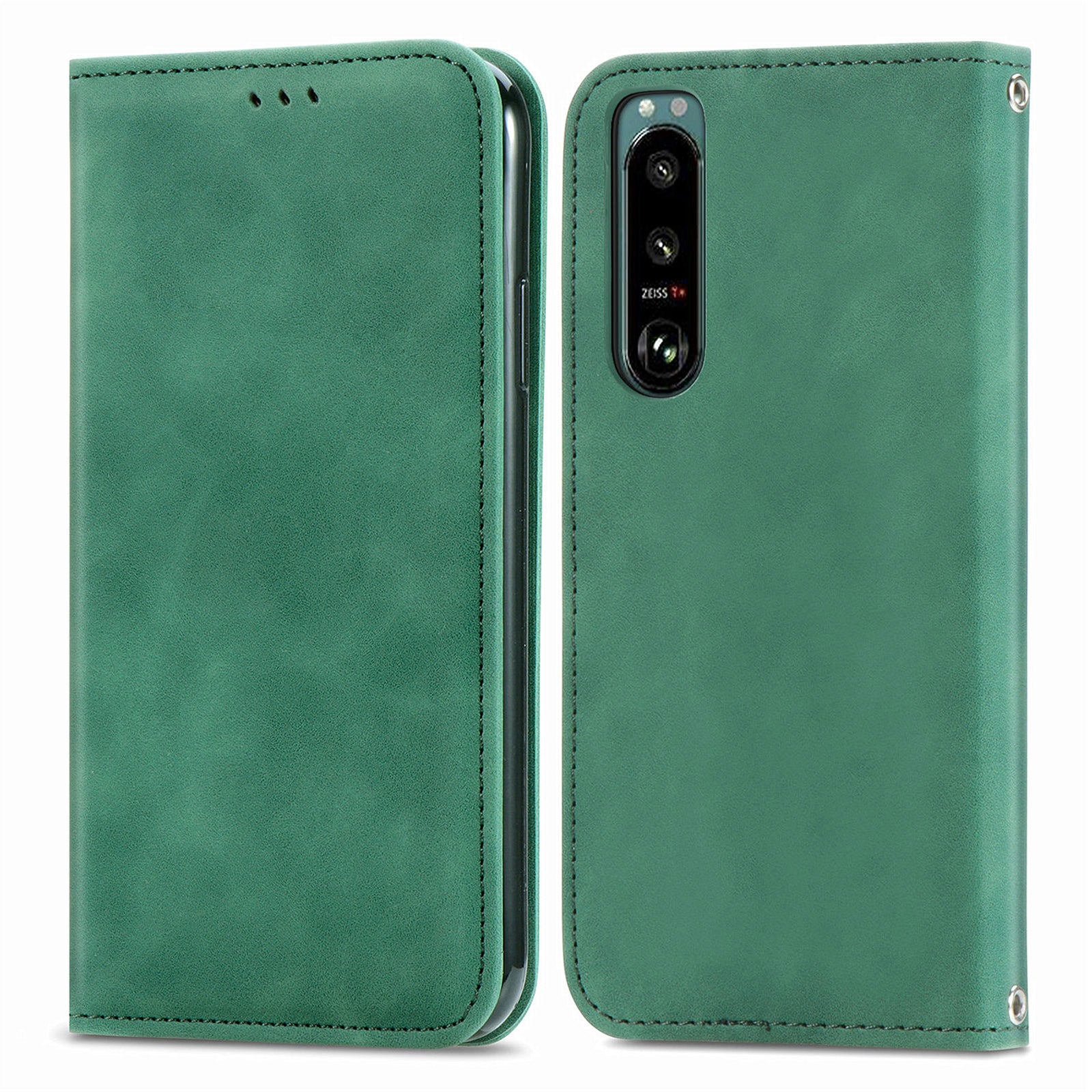 For Sony Xperia 5 IV 5G Skin-touch Feeling PU Leather Stand Card Slots Retro Phone Case Magnetic Absorption Flip Cover For Sony Xperia 5 IV 5G Skin-touch Feeling PU Leather Stand Card Slots Retro Phone Case Magnetic Absorption Flip Cover